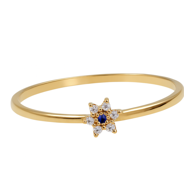 Anel Flor com Pedras