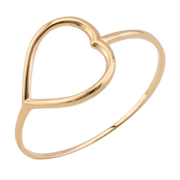 Anel Coração Horizontal