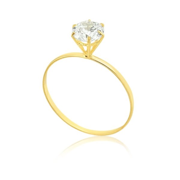 Anel Solitário com pedra