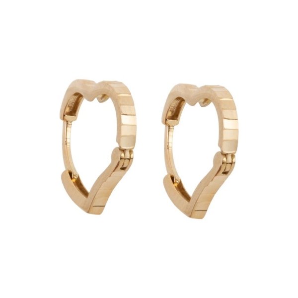 Argola Coração Média Diamantada