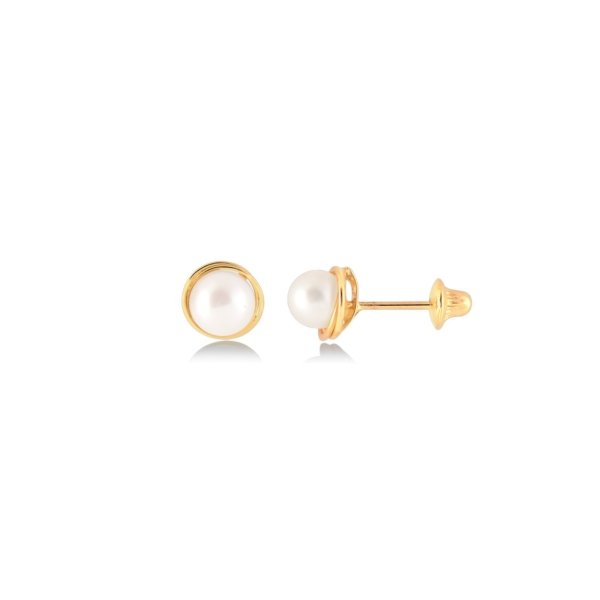 Brinco Pérola Rococó 4mm