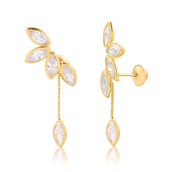 Brinco Pedras Navetes e Veneziana