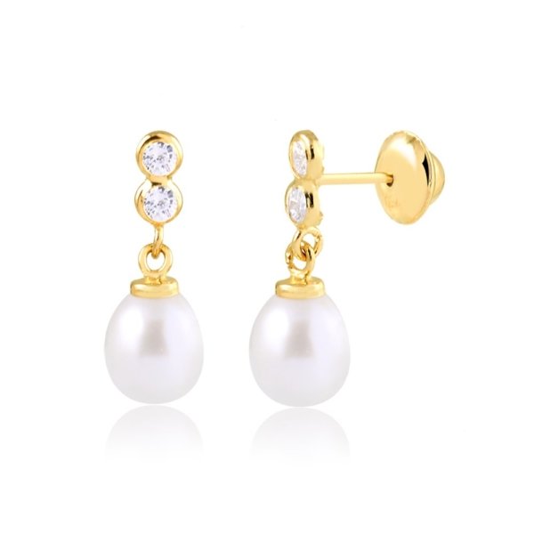 Brinco Pedras e Pérola