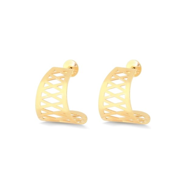 Brinco Meia Argola Boleada