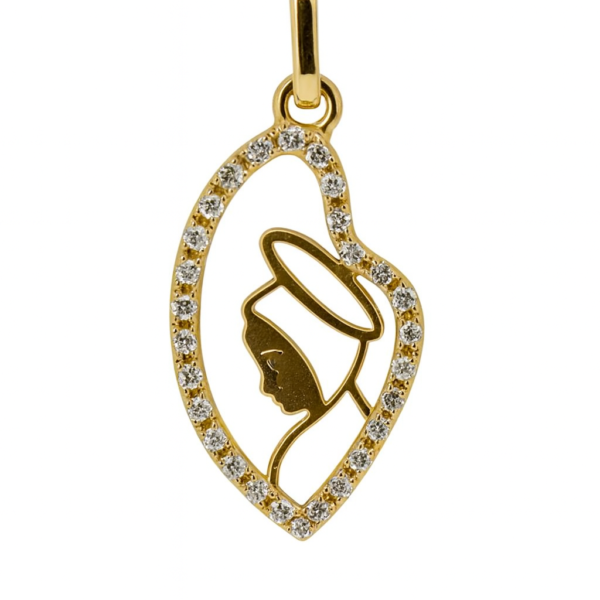 Pingente Nossa Senhora Aparecida com Brilhantes