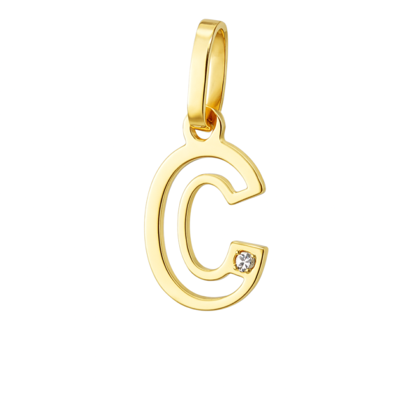 Pingente Letra C com Brilhante