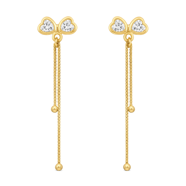 Brinco Dois Corações Veneziana