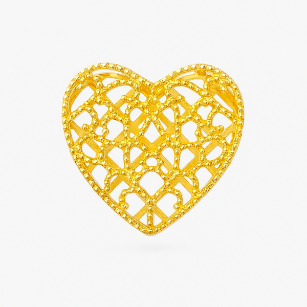 Pingente Coração Bordado