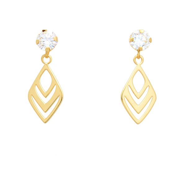 Brinco Pedra com Losango