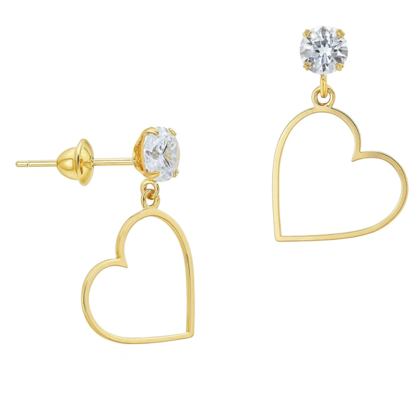 Brinco Pedra Coração