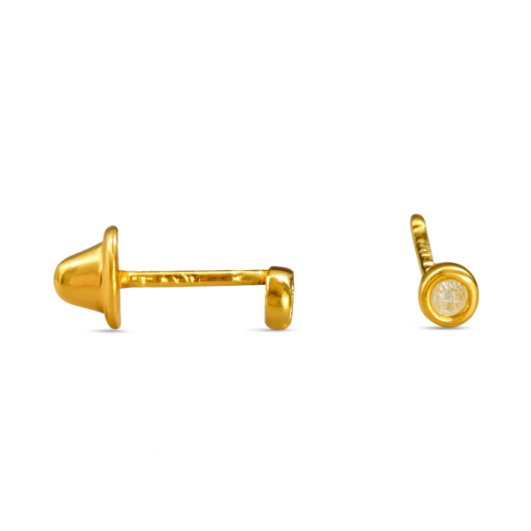 Brinco Pedra Redonda Brilhante