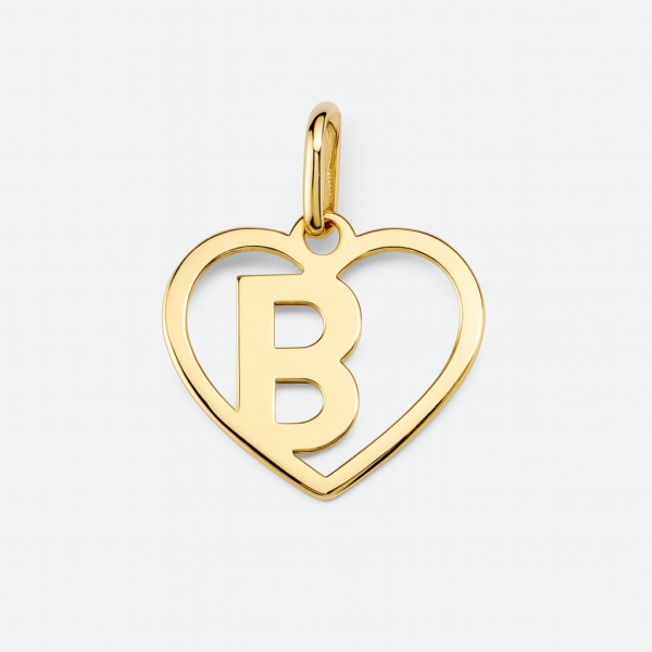 Pingente Letra B Coração