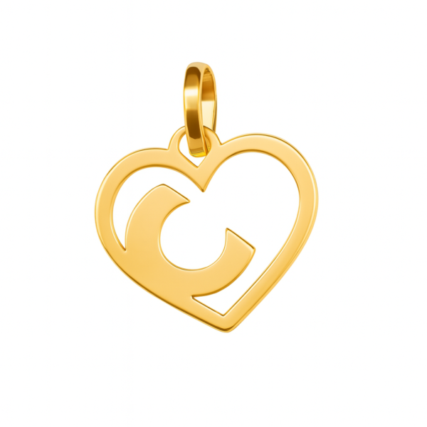 Pingente Letra C Coração