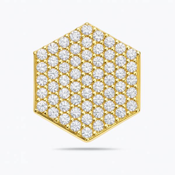 Pingente Sextavado com Pedras