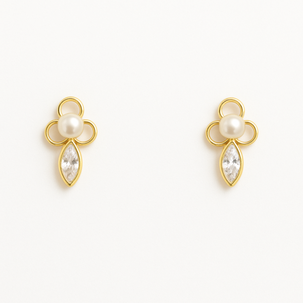 Brinco Flor Pérola