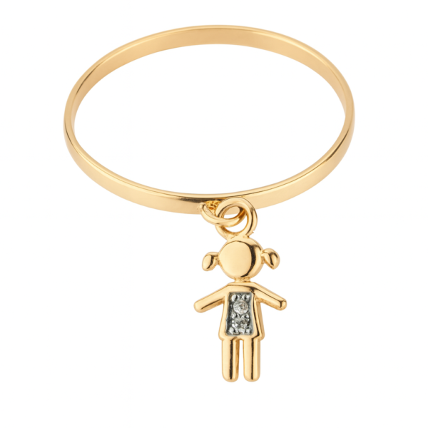 Anel Menina com Bilhantes