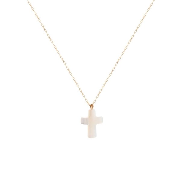 Gargantilha Cruz Madrepérola