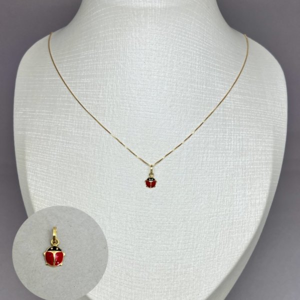 Pingente Joaninha com Pedras