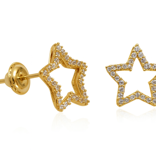 Brinco Estrela com Pedras