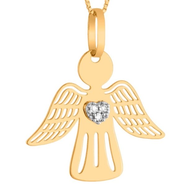 Pingente Anjo com Pedra