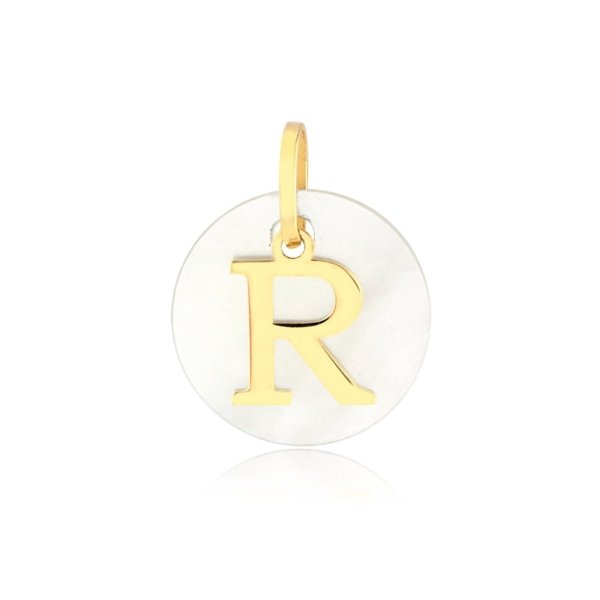 Pingente Letra R com Madrepérola