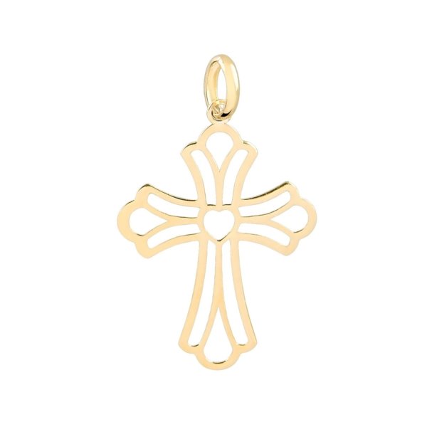 Pingente Cruz Coração