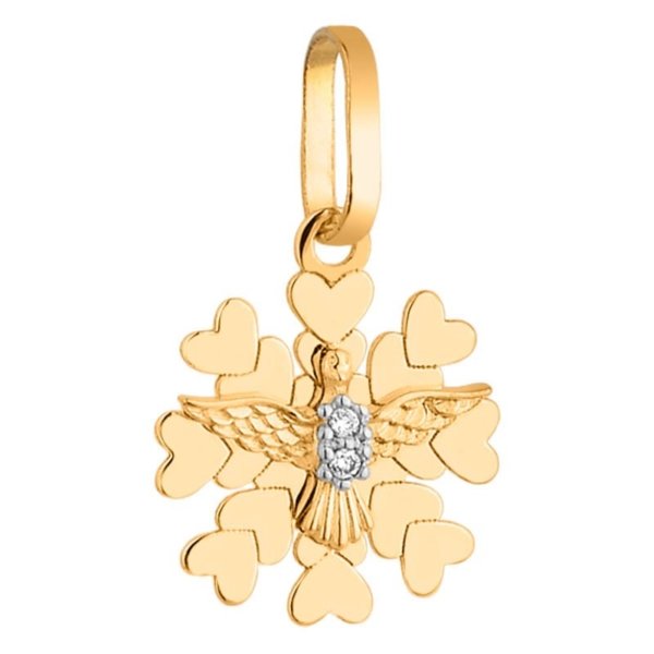 Pingente Espírito Santo com Brilhantes