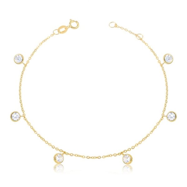 Pulseira Cadeado com Pedras