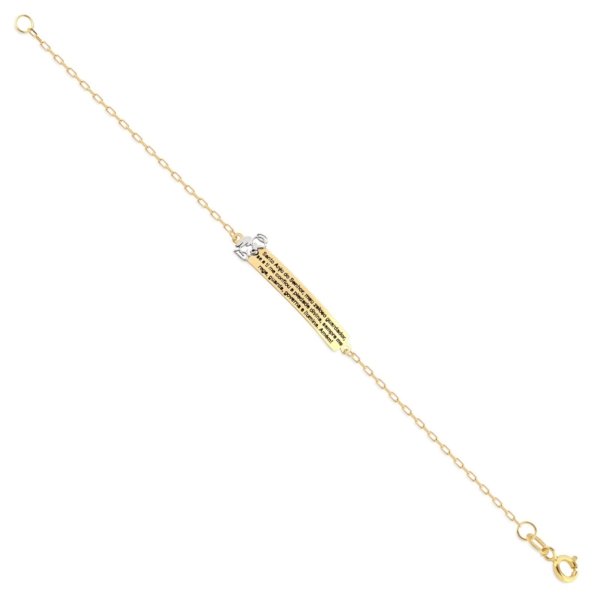 Pulseira Placa Anjo Oração