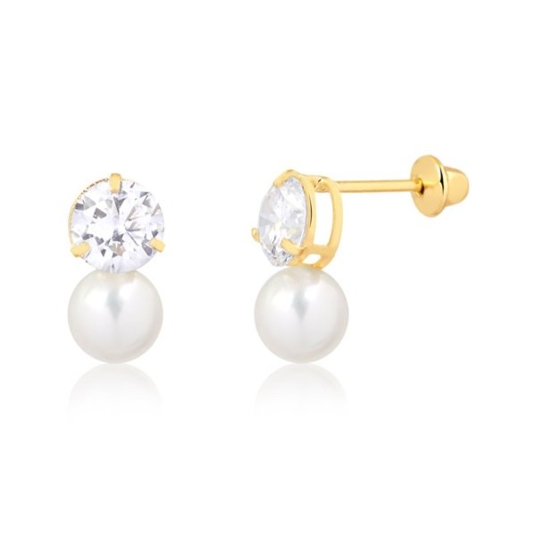 Brinco Ponto de Luz e Pérola