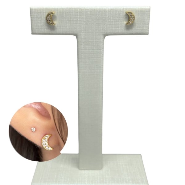 Brinco Lua com Pedras