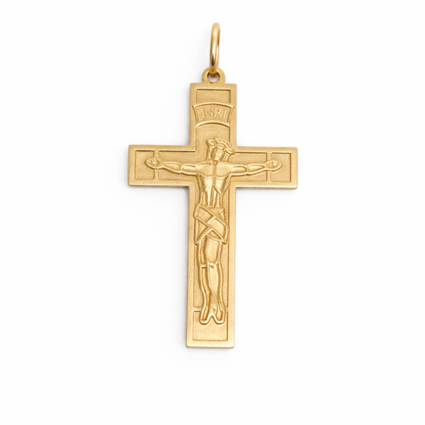 Pingente Crucifixo Amarelo