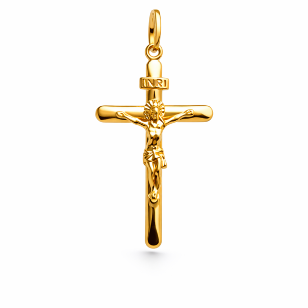 Pingente Crucifixo Amarelo