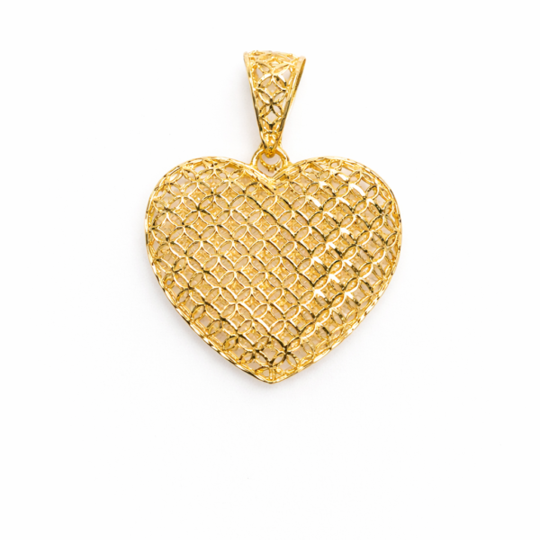 Pingente Coração Diamantado
