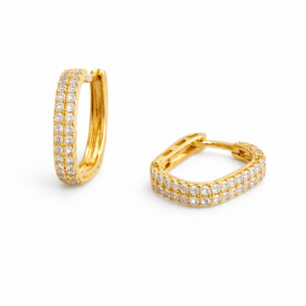 Argola Quadrada com Pedras