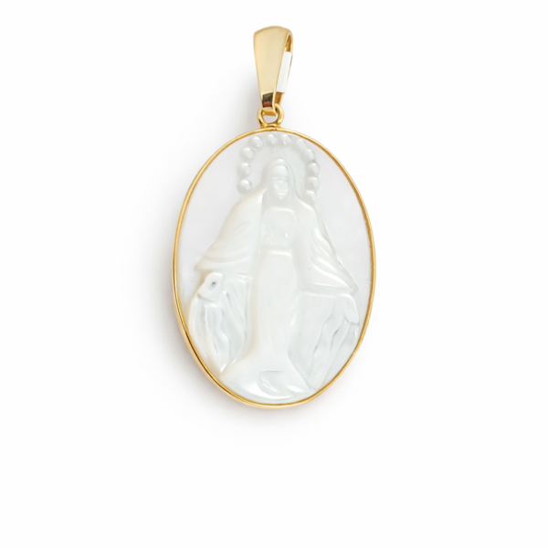 Pingente Nossa Sra. das Graças em Madrepérola