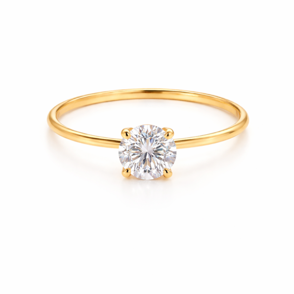 Anel Solitário Cálice