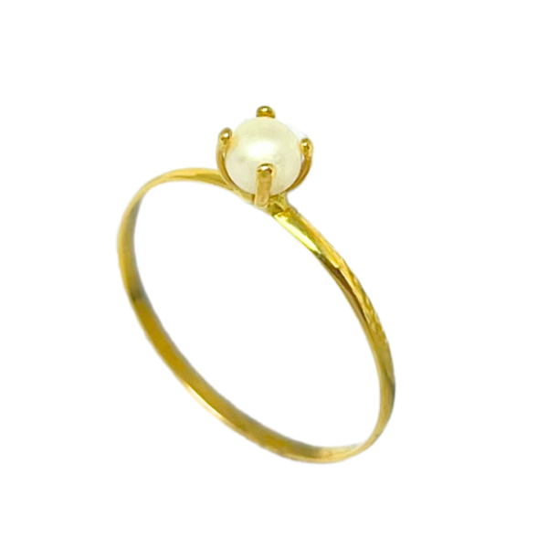 Anel Solitário Pérola Garra