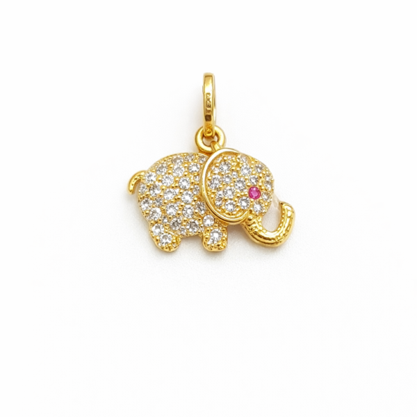 Pingente Elefante com Pedras